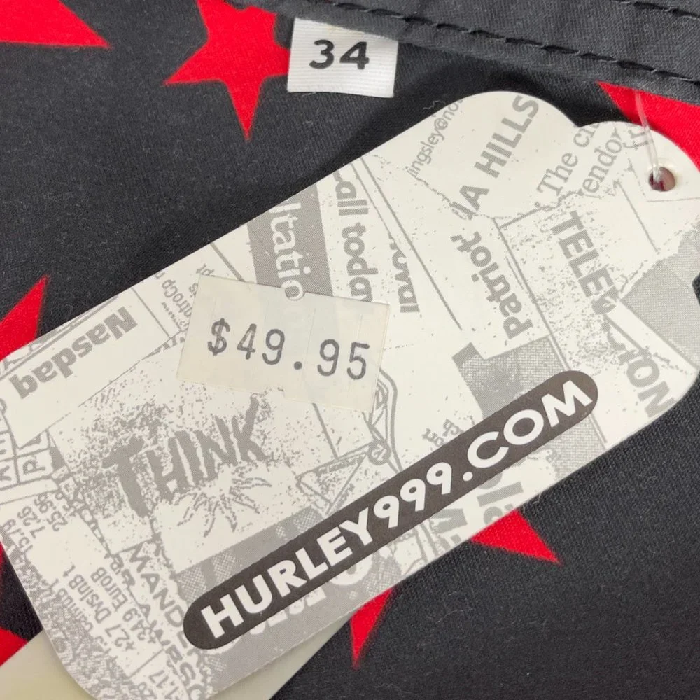 NWT HURLEY VINTAGE Y2K 90'S MEN'S 